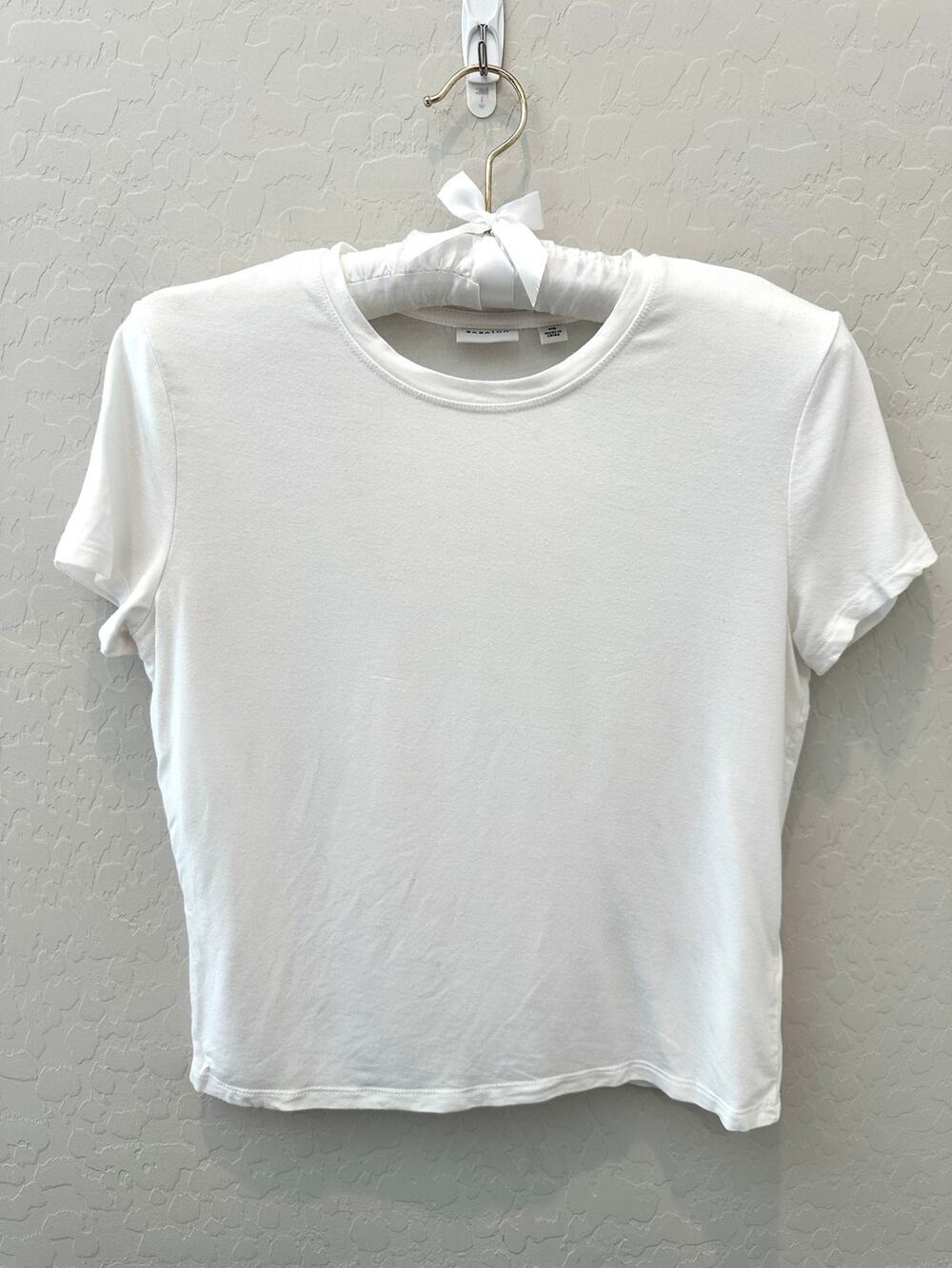 ARITZIA Babaton Everyday T-Shirt XS White Tencel Lyocell Classic Tee